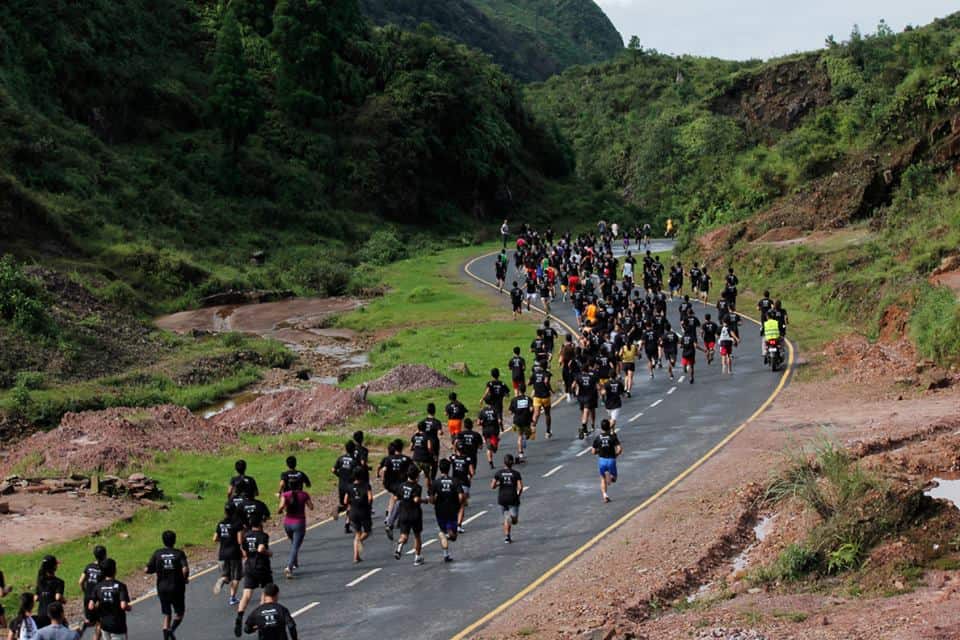 Runners at the Sohra Cherrapunjee Marathon, regarded as the ‘Prettiest Marathon in India’
