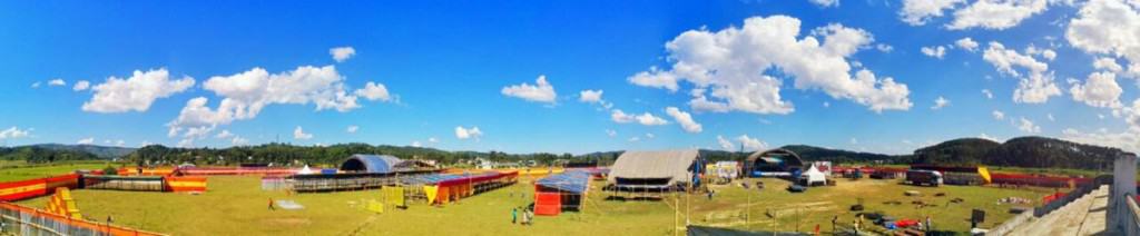 On Song With The Weekender The site of the Bacardi NH7 Weekender in Shillong getting ready for the opening of the festival on Friday – The News Mill