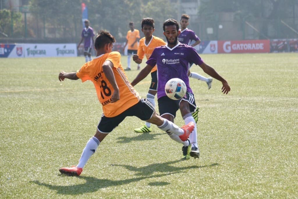 An action sceen during Rosary College Goa Purple match against Indira ... – The News Mill
