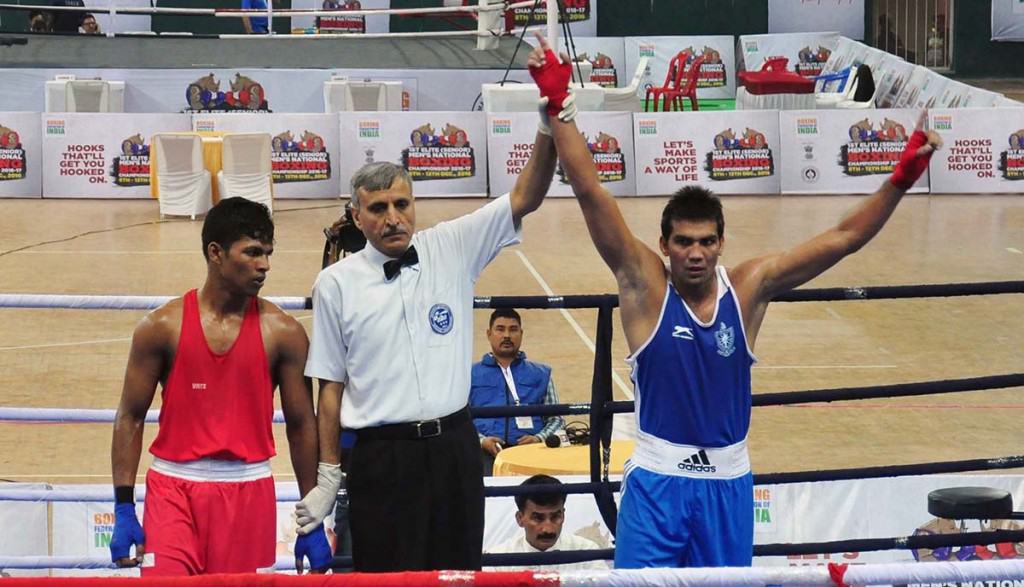 Olympic boxer Manoj Kumars winning moment against Manikandan from TN – The News Mill