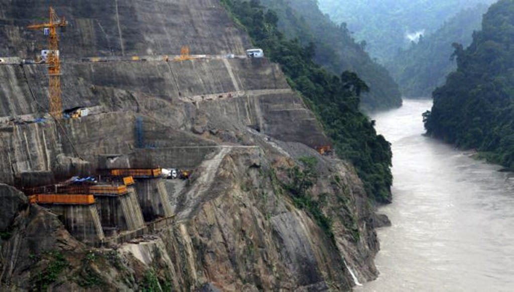 File photo of Subansiri Dam construction site