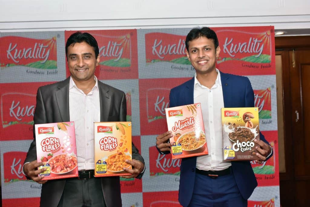 L R Mr. Naresh Pagariya Managing Director Pagariya Food Pvt. Ltd and Mr.Dheeraj Jain Director Sale and Marketing Pagariya Food Pvt. Ltd launching Breakfast Cereals in Bengaluru today – The News Mill