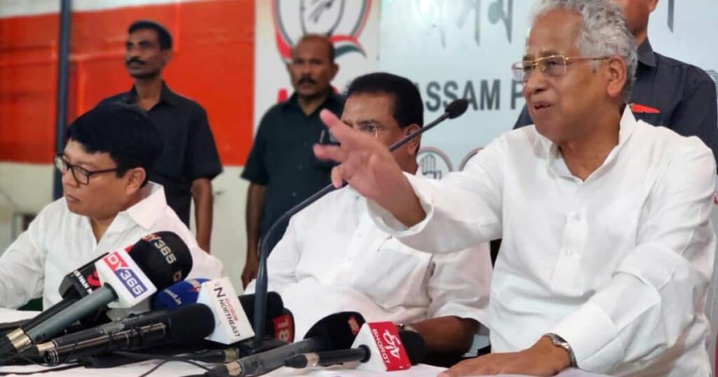 Congress leaders speaking at a press conference in Guwahati – The News Mill