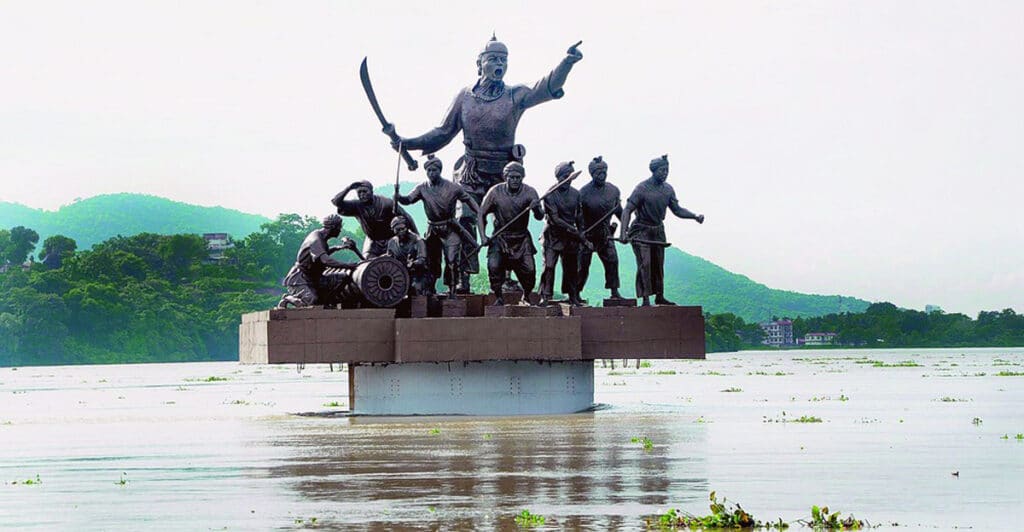 Statue of Lachit Borphukan and his army in Guwahati
