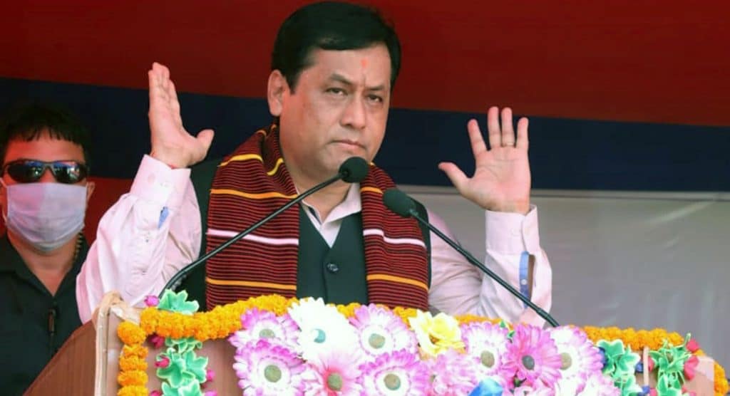 File photo of Assam chief minister Sarbananda Sonowal from the BJP