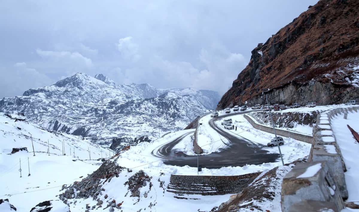 Nathula Pass road in Sikkim - Army