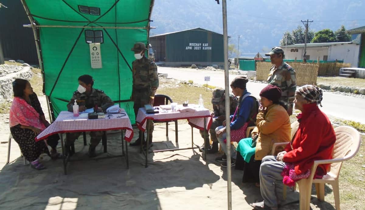 Medical camp organized by Indian Army at Hayuliang