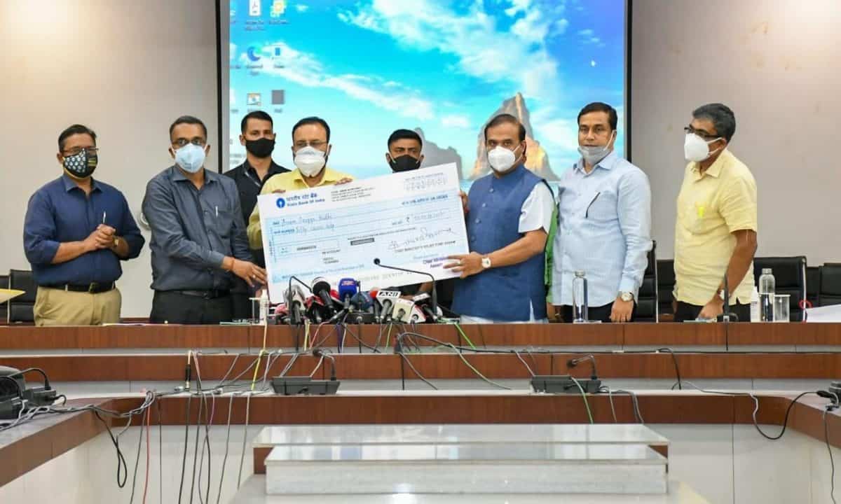 Assam CM Himanta Biswa Sarma allocating Rs 50 crore from CMRF to Assam Arogya Nidhi after announcing the donation drive