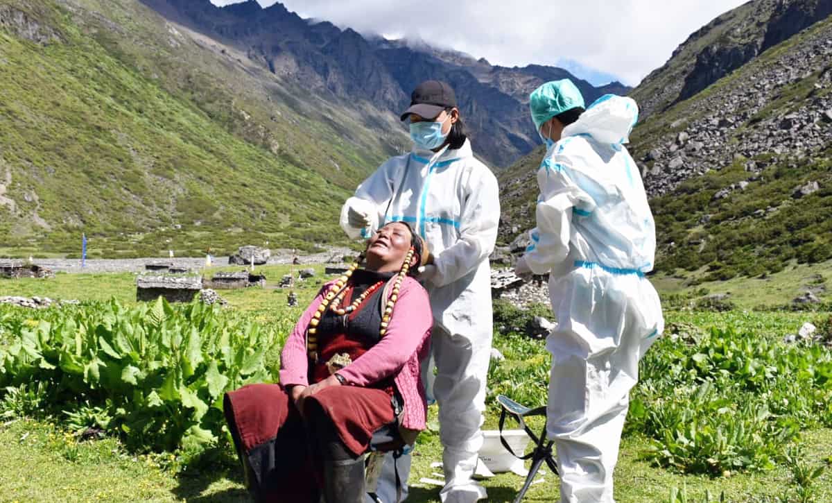 Special COVID vaccination camp at remotest Tibet border area in Arunachal