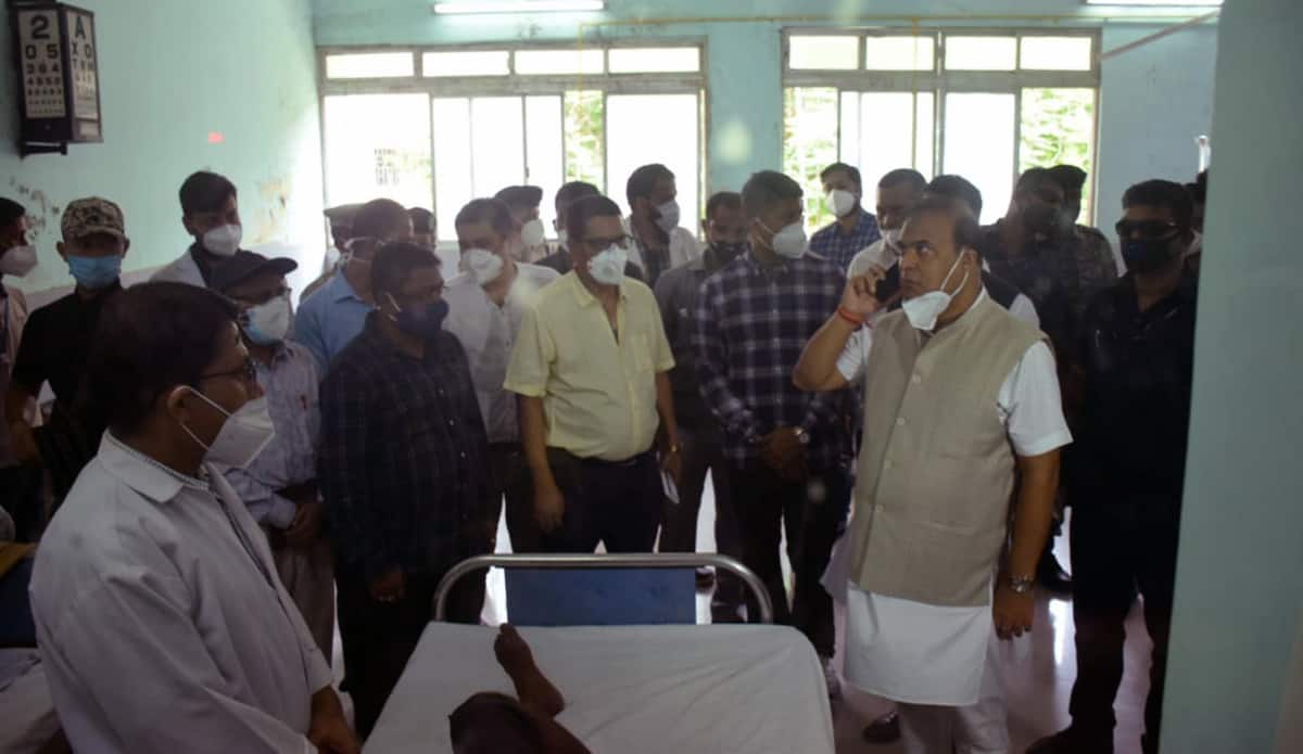 Assam-Mizoram situation: CM Sarma met injured police personnel at Silchar Medical College & Hospital in Silchar