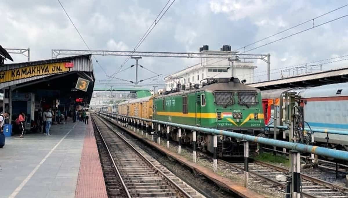 First loaded electric engine train reaches Kamakhya station in Guwahati