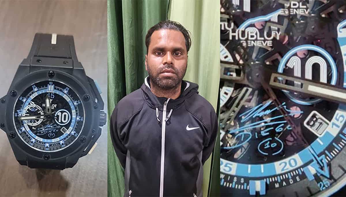 Assam Police recovers stolen Hublot watch belonging to football legend Diego Maradona