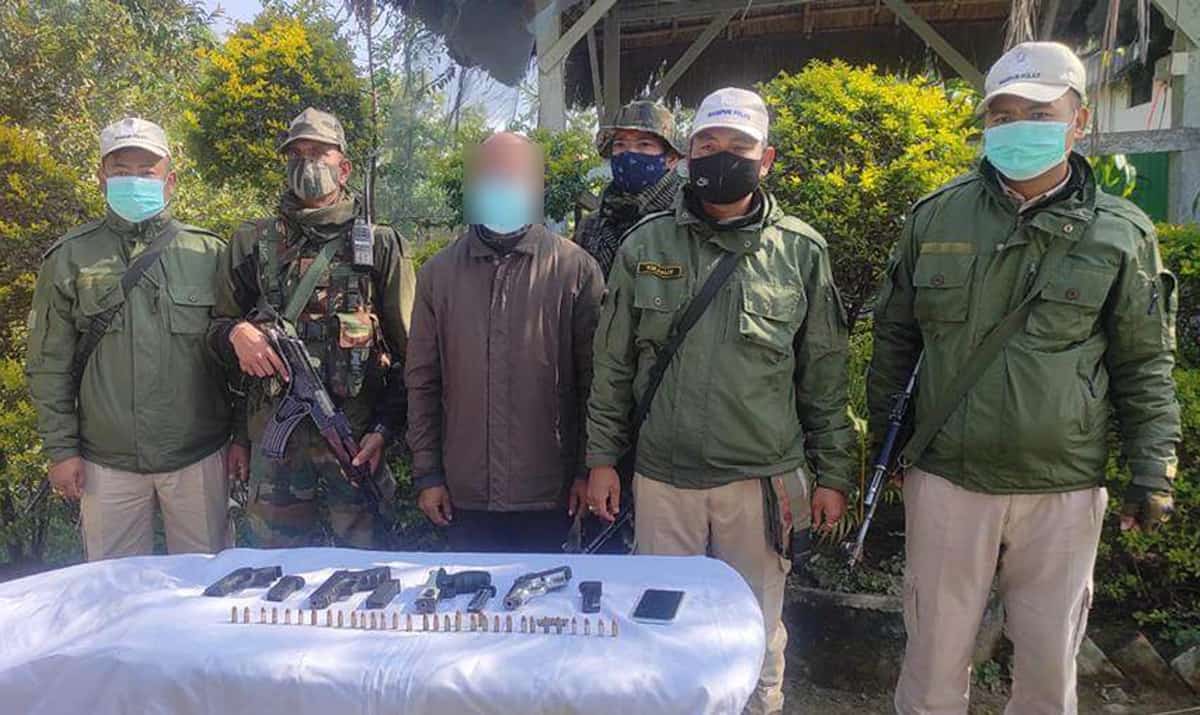 Two insurgents apprehended in Manipur, arms-ammunition recovered