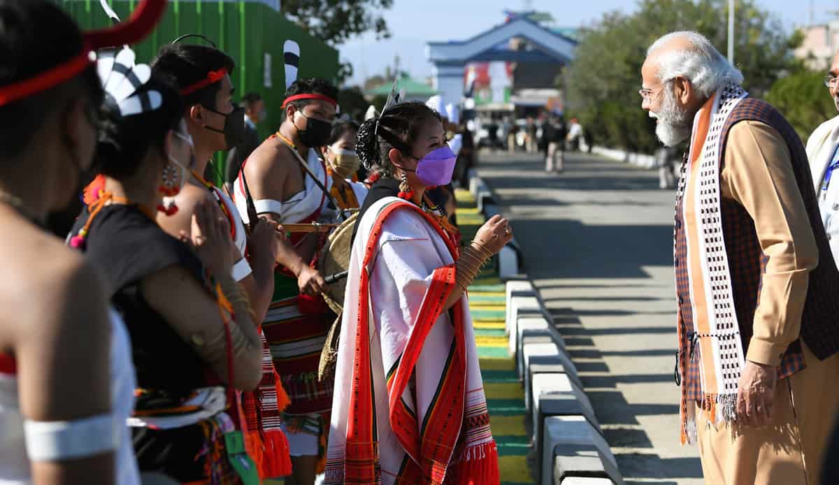 PM Narendra Modi in Manipur capital Imphal on January 4