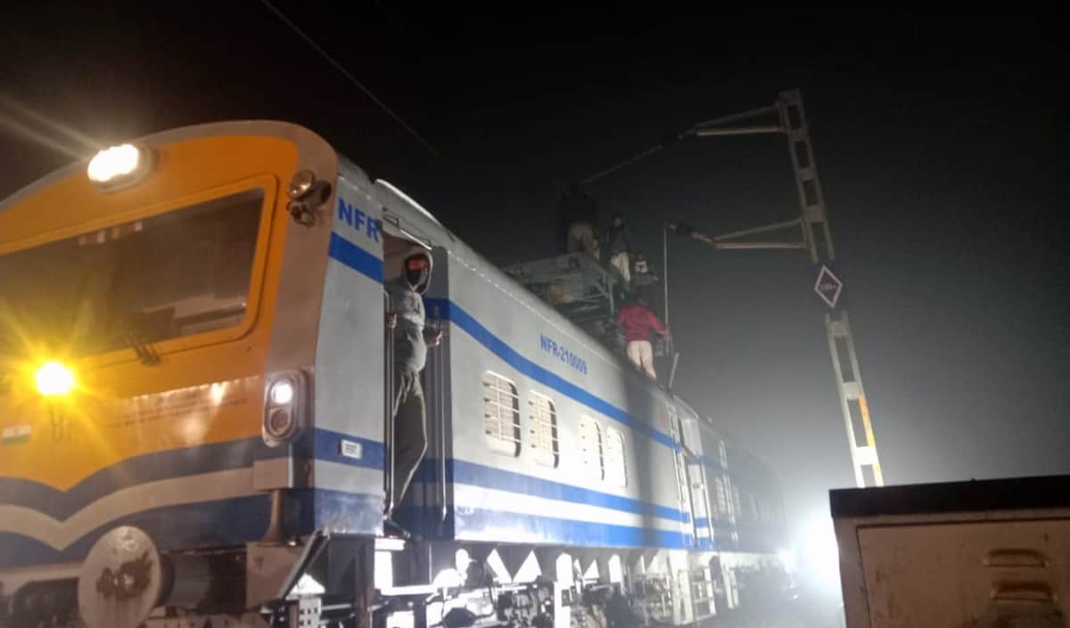 Train service resumes through derailment site of Bikaner-Guwahati Express