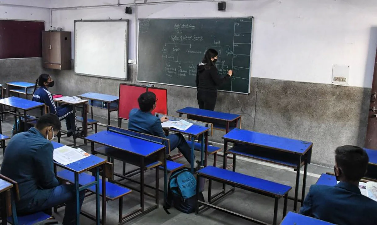 Hindi classroom