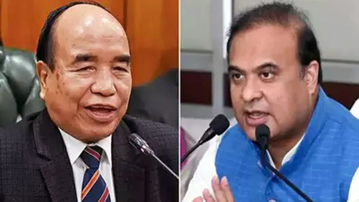 Mizoram CM Zoramthanga and Assam CM Himanta Biswa Sarma