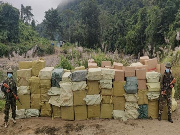 Assam Rifles seize foreign-origin cigarettes worth over Rs 5 crore from Champhai in Mizoram