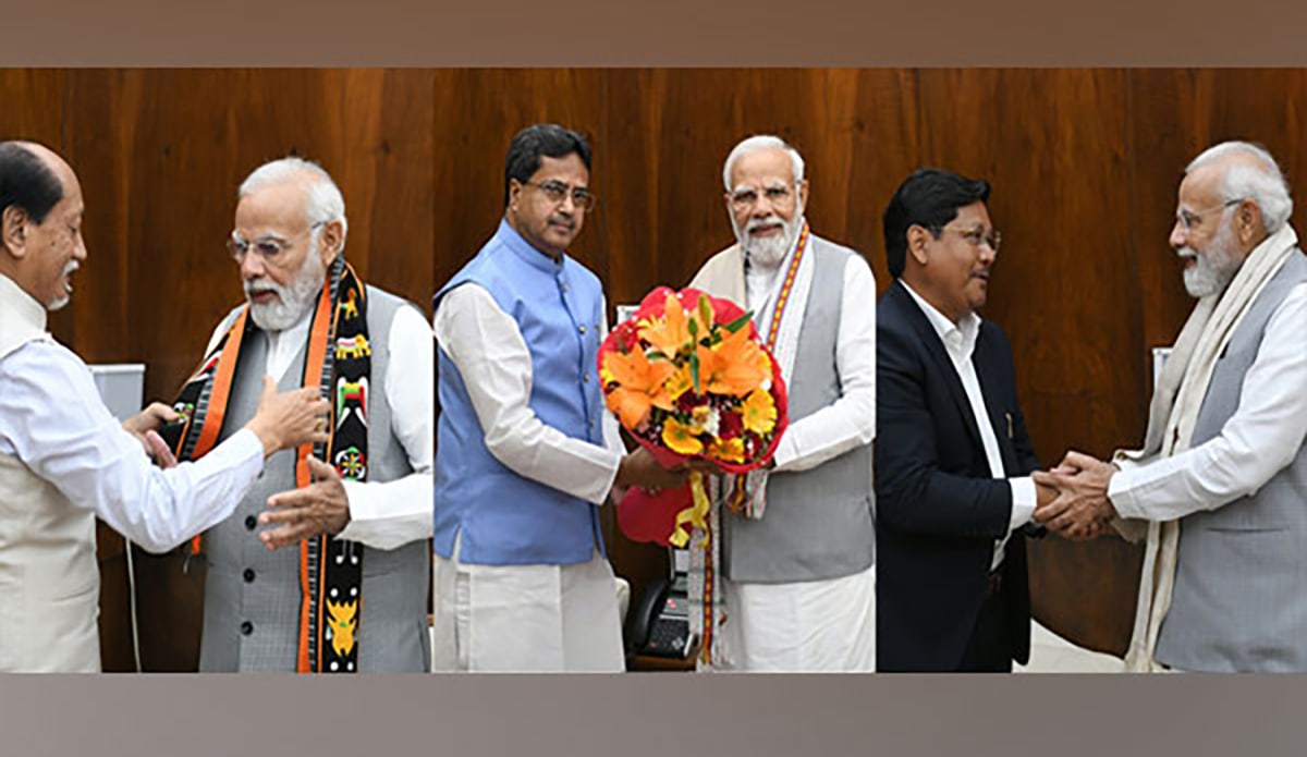 Tripura, Meghalaya & Nagaland chief ministers call on PM Modi in Delhi