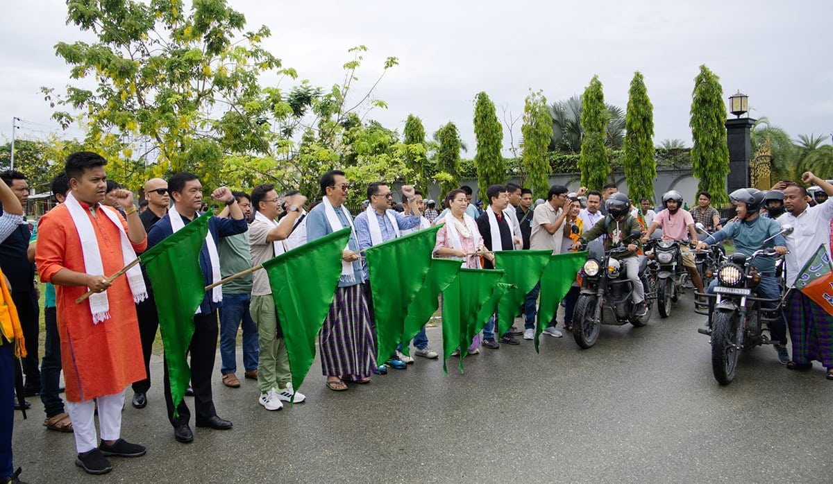 Arunachal CM flags off ‘two-wheeler yatra’ commemorating 9 years of Modi govt