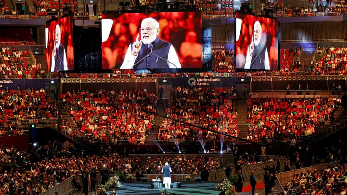 Prime minister Narendra Modi in Sydney on May 23