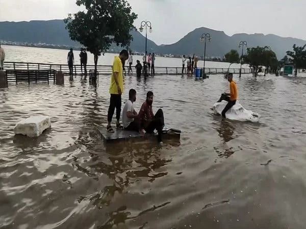 rajasthan anasagar lake overflows after heavy rains in ajmer – The News Mill