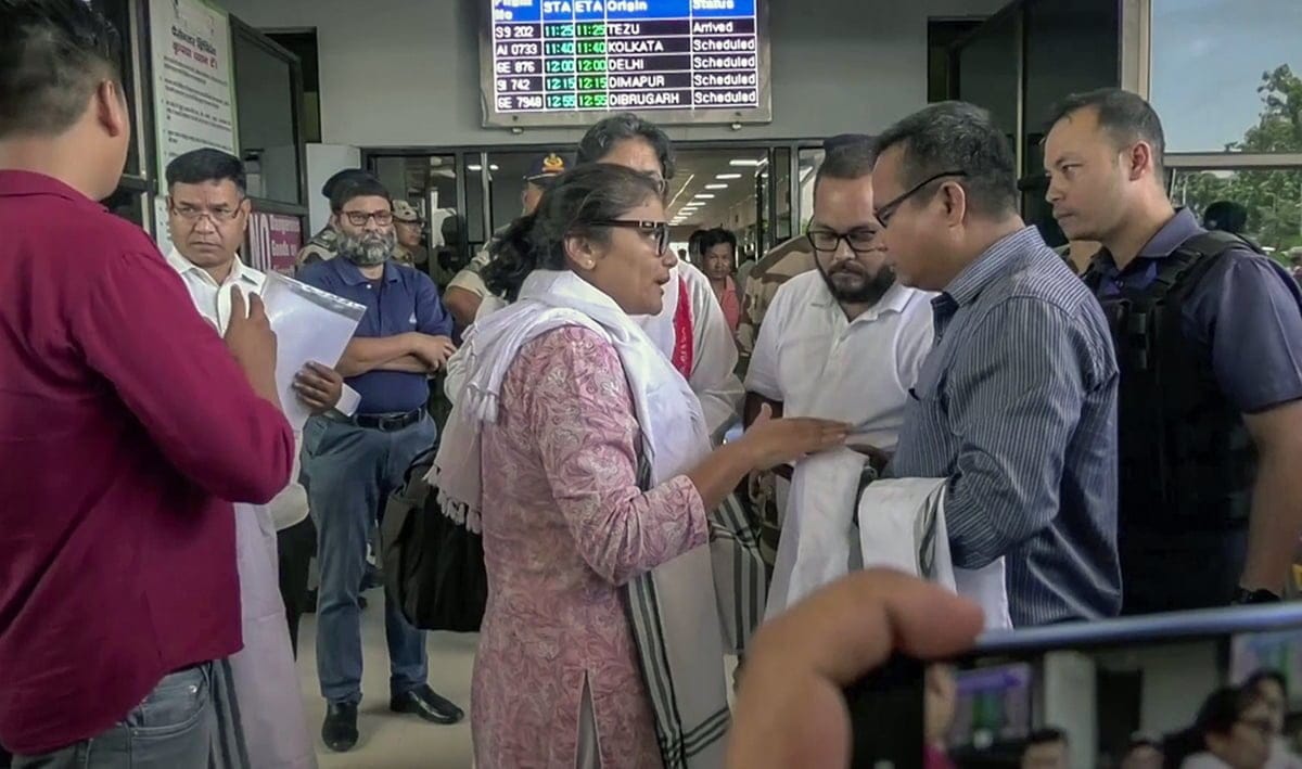 A five-member TMC delegation reached Manipur