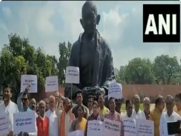 rajasthan bjp leaders stage protest against state govt in parliament over rising crime against women – The News Mill