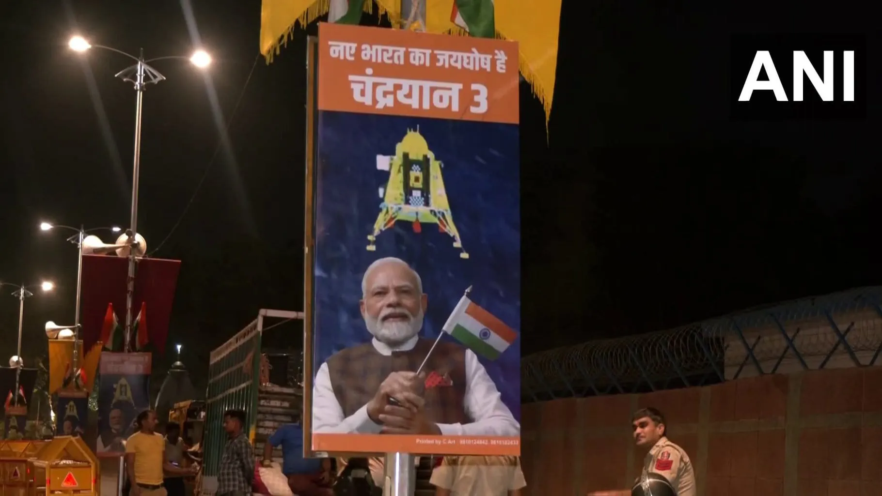posters of chandrayaan 3 successful landing put up near palam airport to welcome pm modi 2 – The News Mill