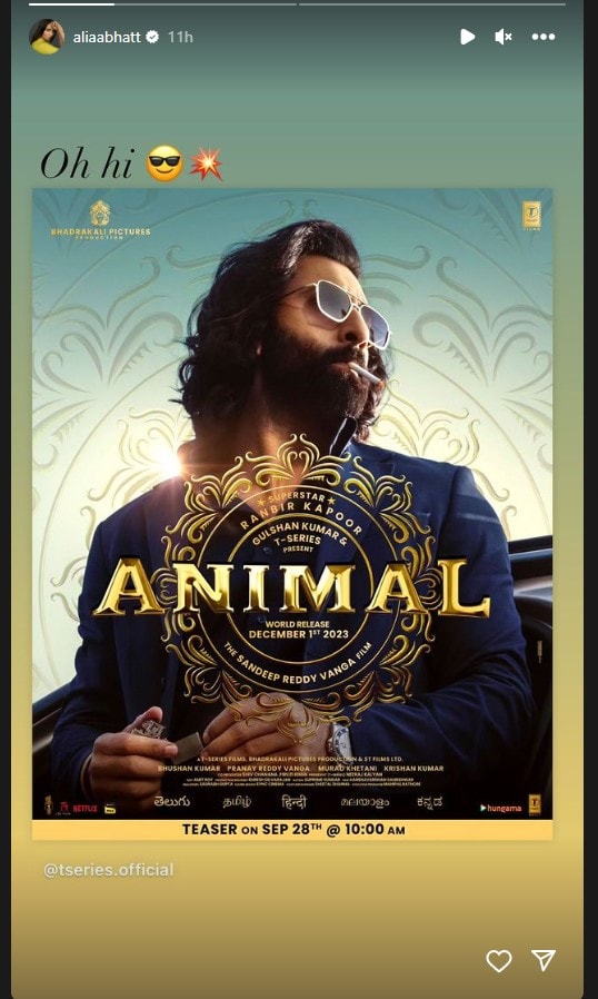 alia bhatt is all hearts for hubby ranbir kapoors new look from animal 1 – The News Mill